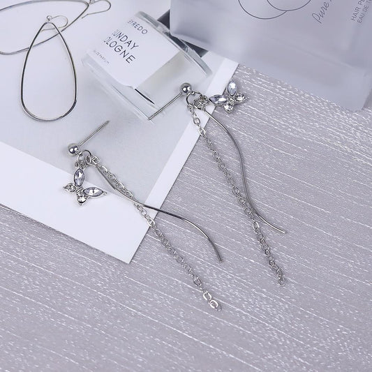 Zircon Eye Tassel Long Western Fashion Gift Earrings Style Earrings