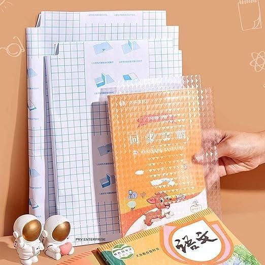 Crystal Clear- Self-Adhesive Transparent Book Cover – Protect, Preserve, and Shine!