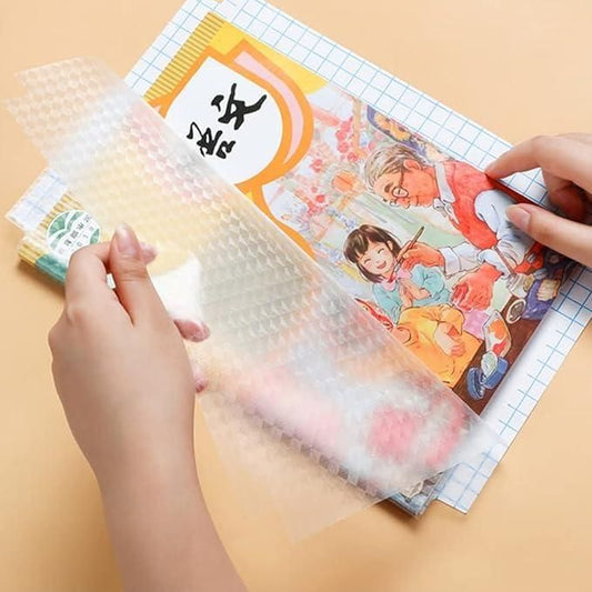 Crystal Clear- Self-Adhesive Transparent Book Cover – Protect, Preserve, and Shine!